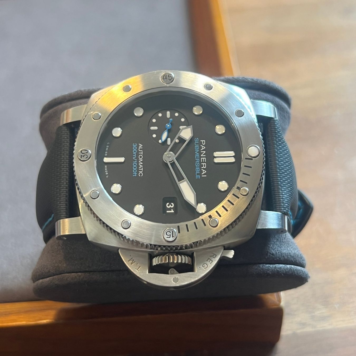 Panerai Orologi: Panerai Submersible Automatic Black Dial PAM1596 – Usato da Carouge GE venduto da Watchaser 6
