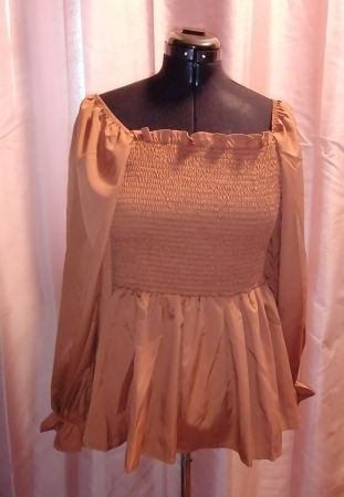Retro gesmokte Blusen 2 Farben (neu)