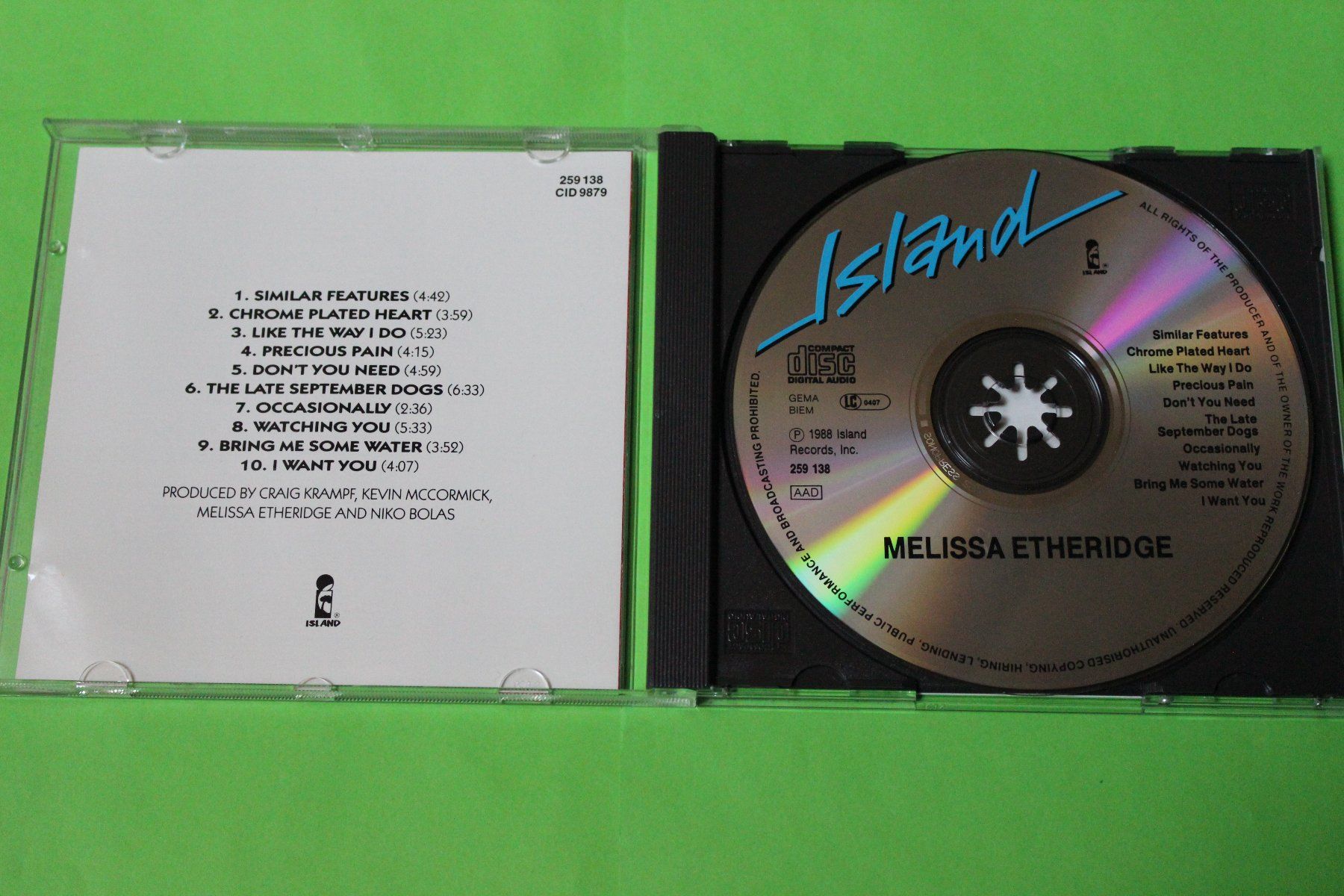 CDs: MELISSA ETHERIDGE - MELISSA ETHERIDGE CD 1988 Guter Zustand – Gebraucht aus Tübach von JamesStone 3