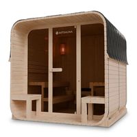 Outdoor Fasssauna BERGAMO XL mit Ofen (9kW) - 228x220x225cm