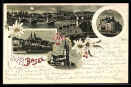 Basel, Ansicht vom Münster, Wettsteinbr