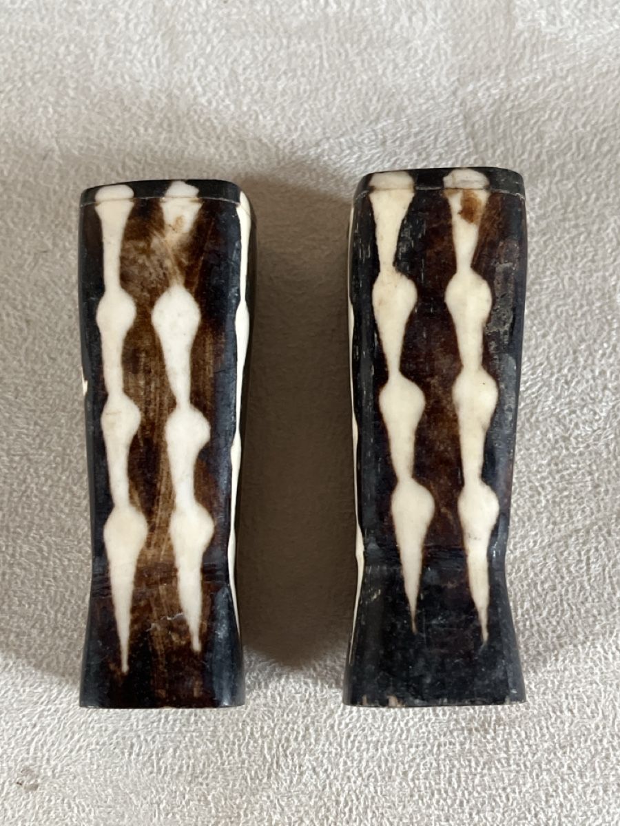 Geschirrsets: Salz & Pfeffer Set Zebra Pattern Natural Material – Gebraucht aus Colombier NE von andpsykz3 2
