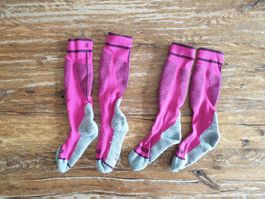 Lot de 2 paires de chaussettes de ski Wedze, fille, 31-34