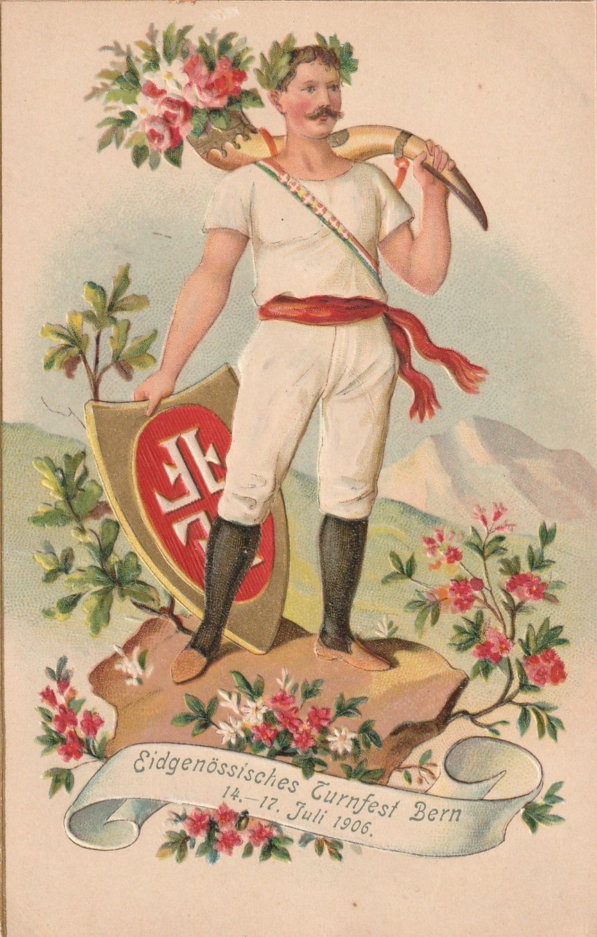 Cartoline postali: Bern Eidg. Turnfest 1906 Prägekarte – Usato da Rorschacherberg venduto da fratovi2