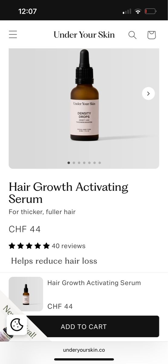 Prodotti per capelli: Under Your Skin Density Drops – Nuovo e nell'imballaggio originale da Kloten venduto da raf_6nbr 1