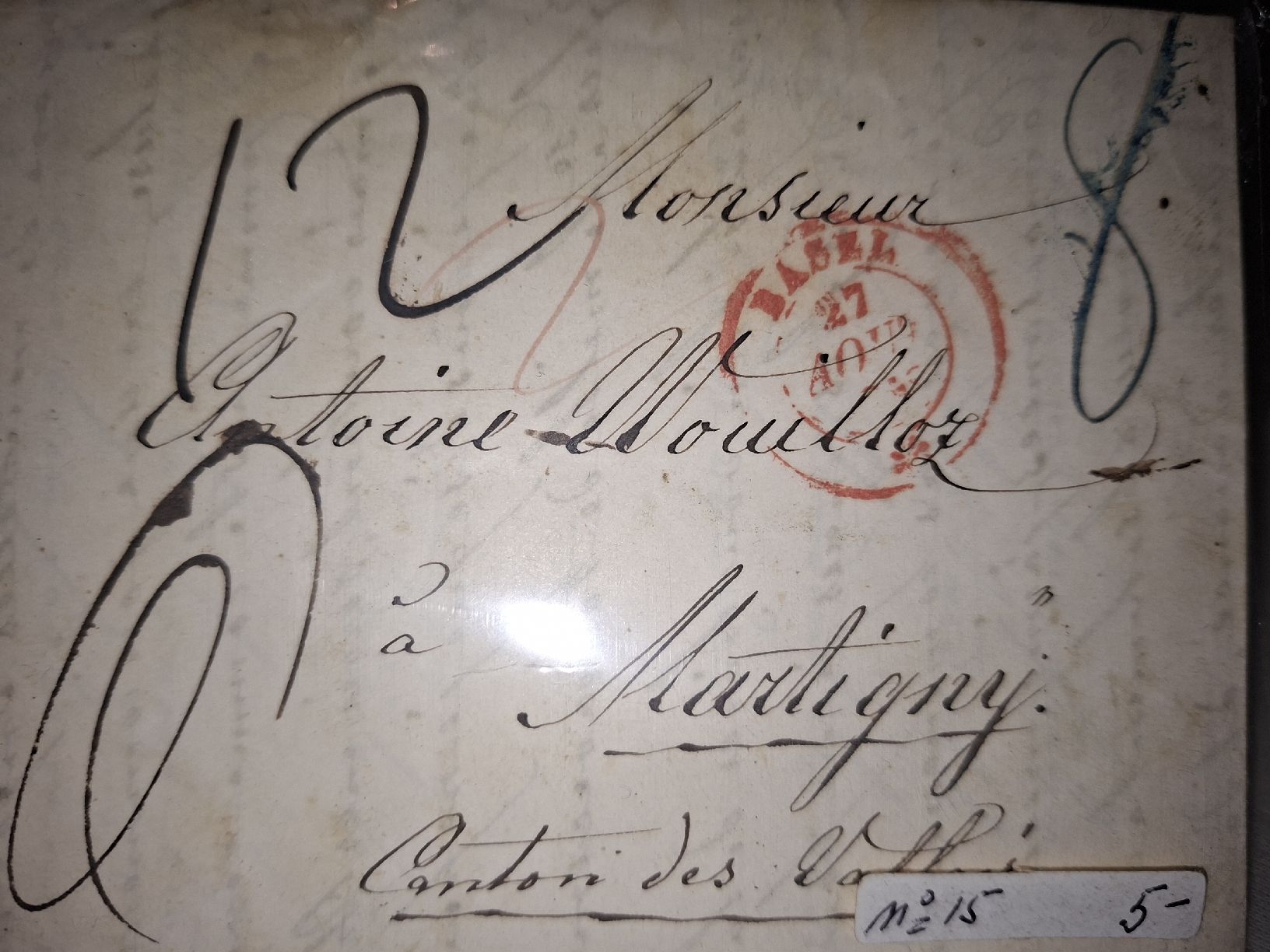 Alle Briefmarken: Philatelie Brief 1848 Basel - Martigny – Gebraucht aus Balgach von SIMEON27