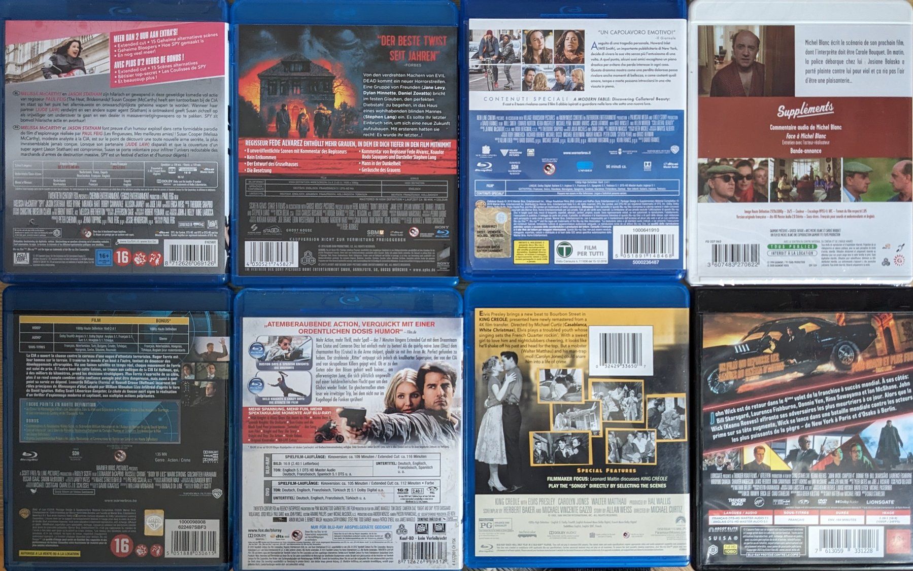 Tutti i DVDs: Blu Ray VF lots de 8 – Usato da Vevey venduto da Cadillacman 1
