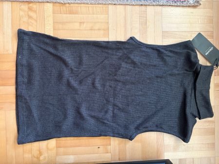 Top à col roulé sans manches gris chicorée , taille S- neuf