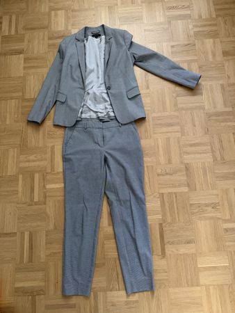 Comma Anzug grau kariert Damen Grösse 36/38