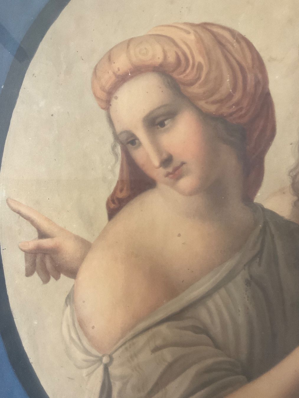 Gemälde: Zwei Musen nach Raphael, Text mit Datierung 1795 der Parnass – Gebraucht aus Bern von vielerart 3