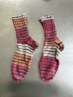 Socken gestreift gemustert handgestrickt Grösse 39-41 guter 