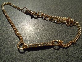 Armband goldfarbig, Leiste mit mini Steinchen