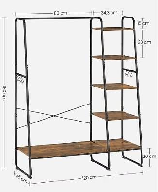 Armadi: Vasagle Jilly: Wardrobe with 5-tier shelf – Nuovo (secondo la descrizione) da Bern venduto da sam_zkm9 3