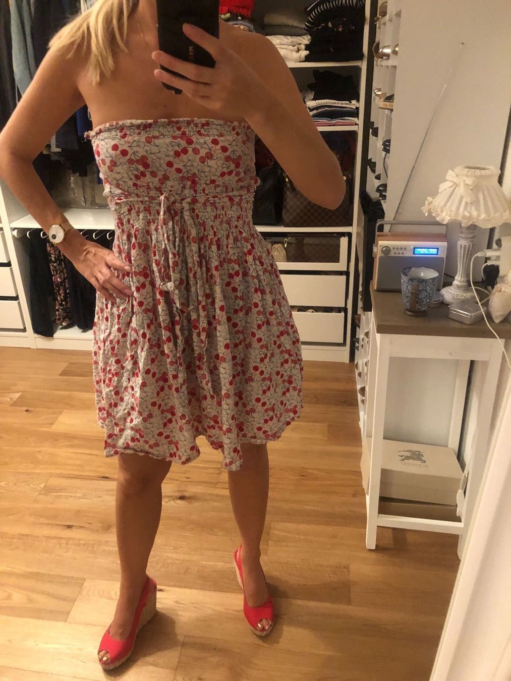 Kleider: Bandeaukleid mit Kirsche – Neu (gemäss Beschreibung) aus Pfaffhausen von Klaras_second_hand 2