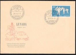 1951 Lunaba Blockausschnitt W32A - FDC ET ohne Adresse !!