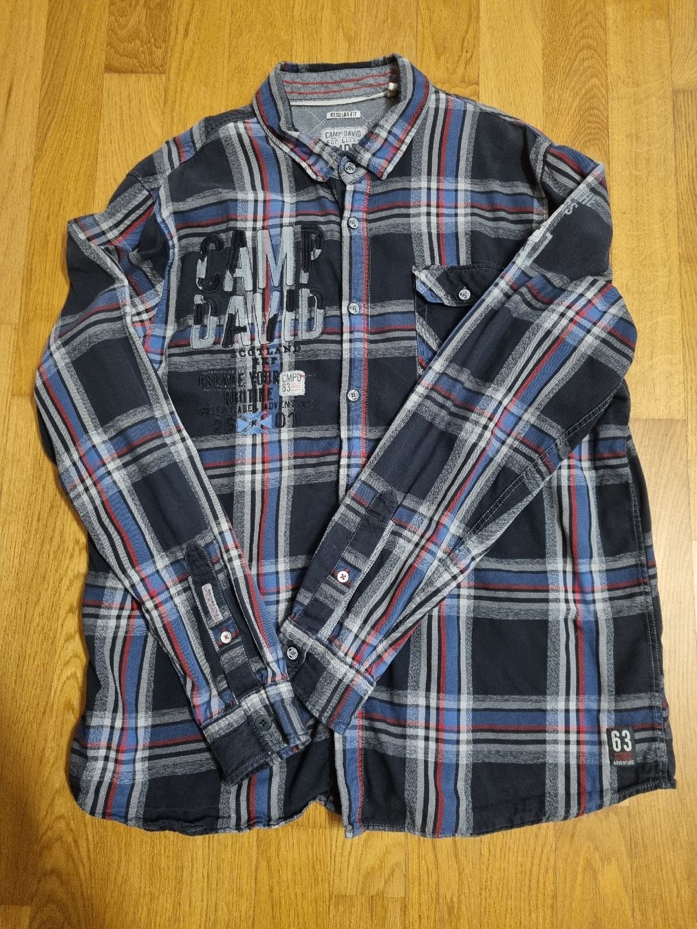Hemden: Camp David Karohemd Blau Rot Grösse XL Regular Fit – Gebraucht aus Waltenschwil von Poggi24 2