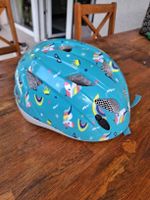Casque vélo enfant Alpina motif licorne bleu en bon état.