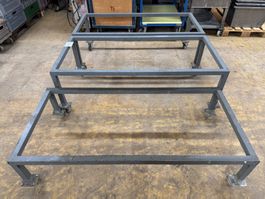 056 Transportwagen 3Stk. B=150cm T=70cm H=54/40cm aus Liq.