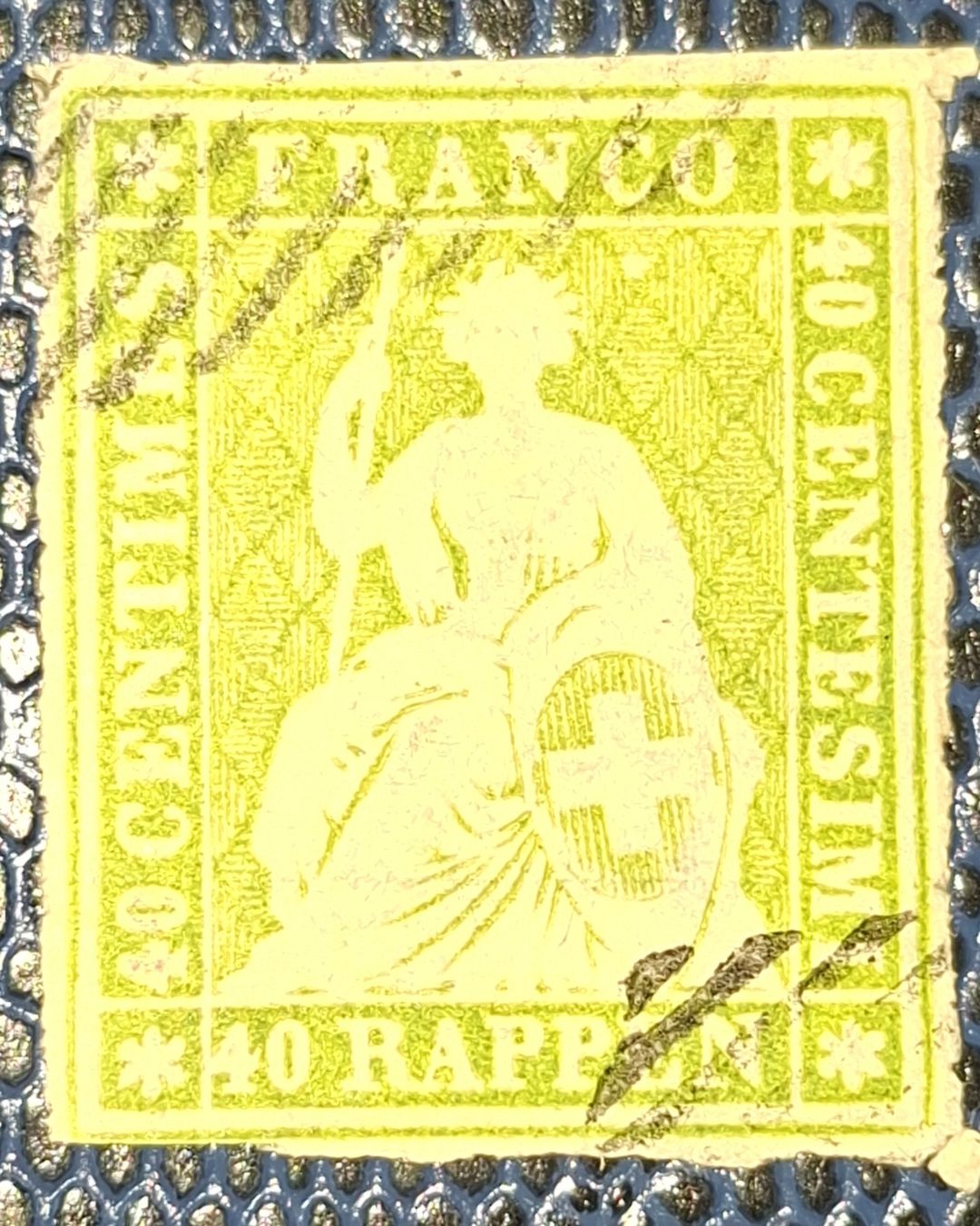 Alle Briefmarken: Strubel 26A2 mit Attest Kat. 1550.- – Gebraucht aus Balgach von SIMEON27