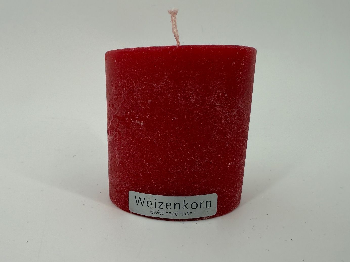 Candele: Rote Stumpenkerze "Weizenkorn" swiss handmade – Nuovo (secondo la descrizione) da Auenstein venduto da moin.