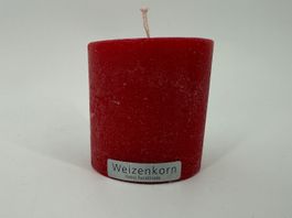 Rote Stumpenkerze "Weizenkorn" swiss handmade