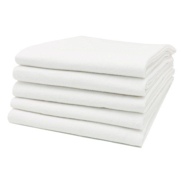 Secchi per pannolini & Pannolini: Flanellwindeln 155 x 155 cm weiss, 5 Stk. – Nuovo e nell'imballaggio originale da Egg b. Zürich venduto da Santhema_AG