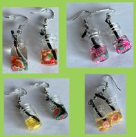 SALE 4 x Ohrringe Ohrhänger Murano - Style Fimo - Perlen