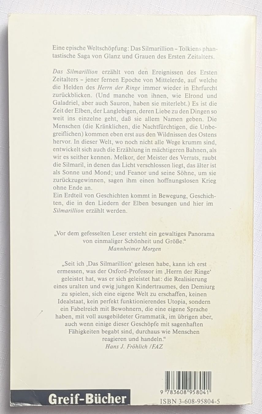 Libri: Das Silmarillion - J.R.R. Tolkien – Usato da Wängi venduto da ABIZONE-86 2