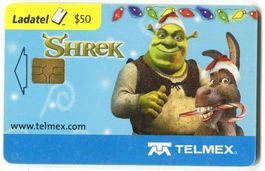 Telefonkarte "Shrek". Mexiko.