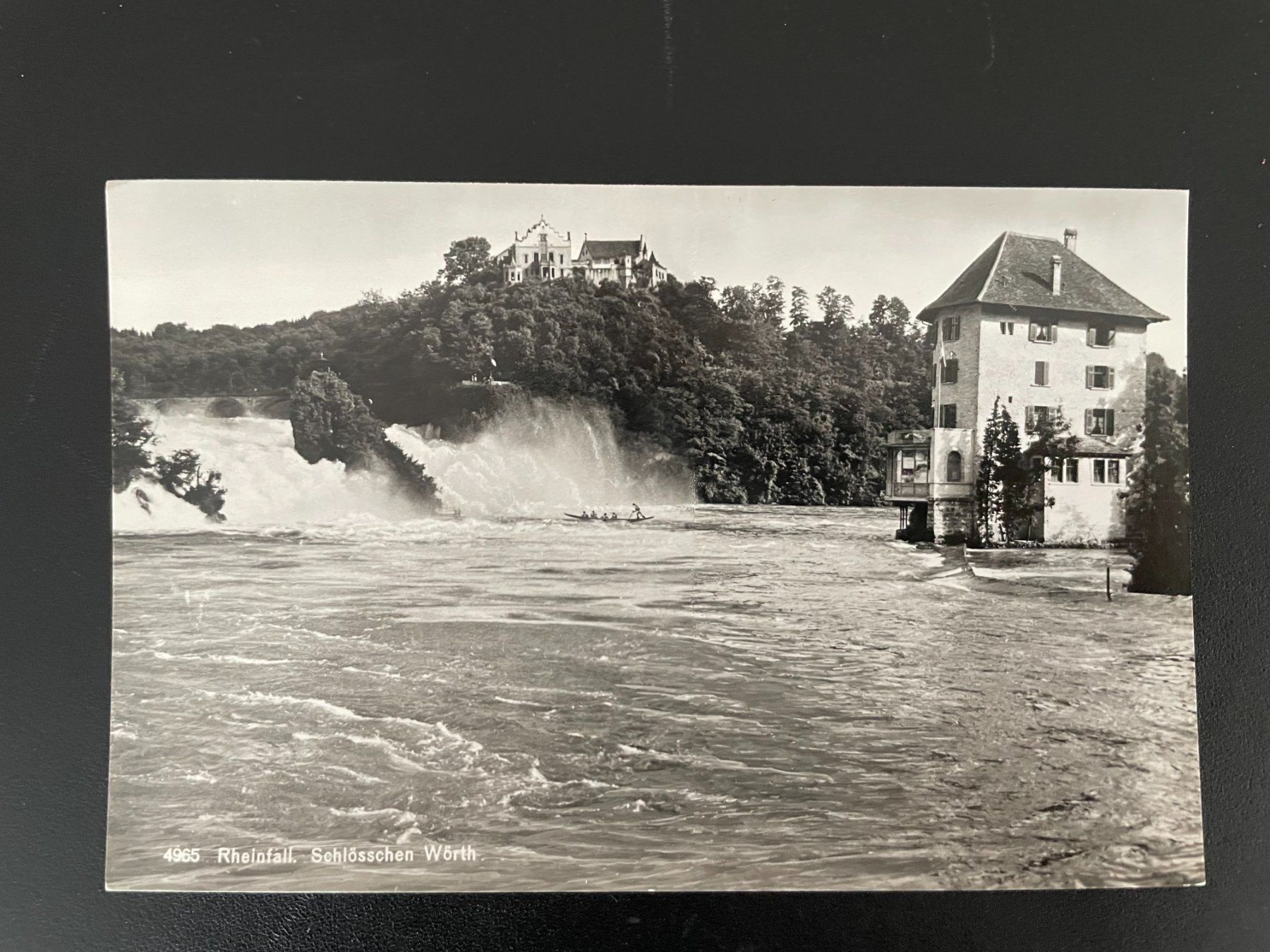 Cartoline postali: AK SH Rheinfall und Schlösschen Wörth – Usato da Thal venduto da Danny82