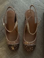 Billi Bi Pumps glitter rose/brown Grösse 37 neu