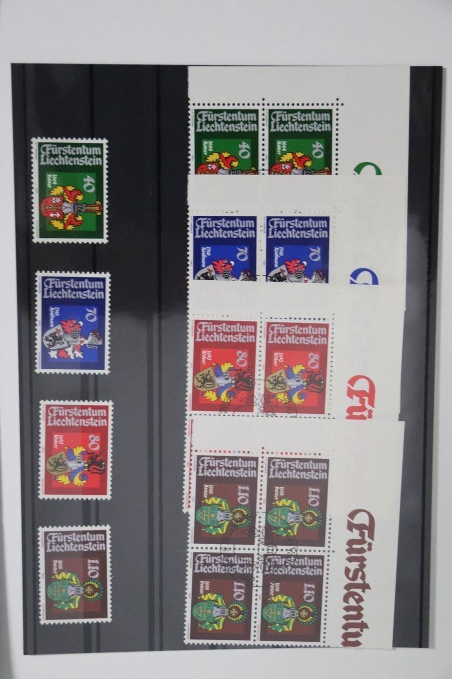 Alle Briefmarken: Kleines Lichtenstrein- Marken Konvolut – Gebraucht aus Zug von Kunst-Fundgrube 3
