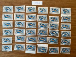 72Fr Postfrische ungestempelte Flugpost Frankaturware Lot