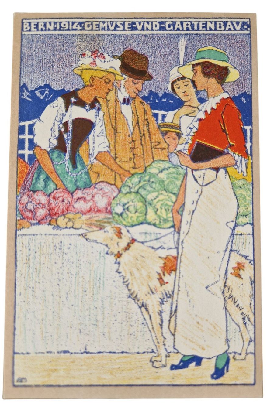 Cartoline postali: 3 Ansichtskarten Landesausstellung Bern 1914 - Serie A – Usato da Mörschwil venduto da aik_x8mc 3