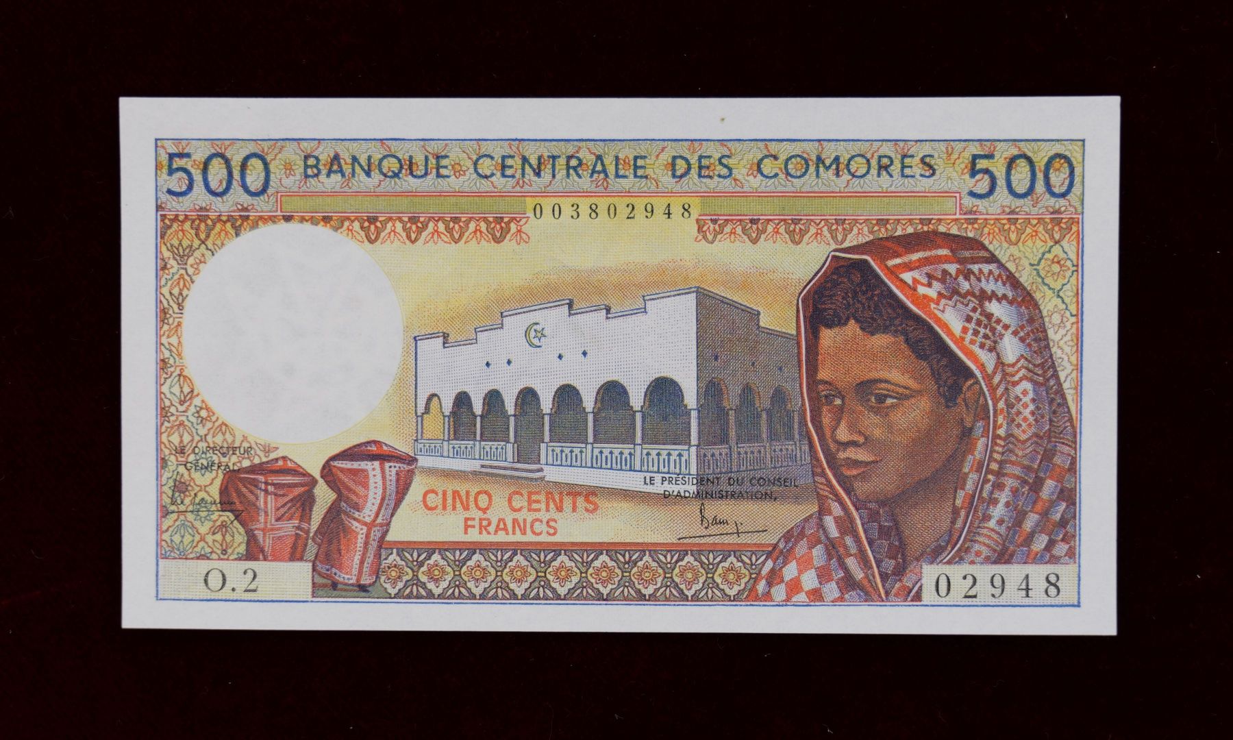 Banconote: 500 Francs - Comores – Usato da Morcote venduto da AmbiveriLeo