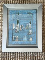Tableau Miniature d'art persan / indien, Moghole, sur Soie