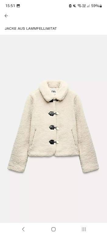 Giacche: Zara Jacke Lammfellimitat Gr.S – Usato da Reinach BL venduto da sch_ct56 3