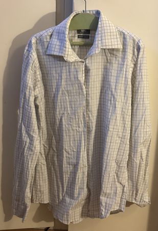 Chemise homme WE carreaux taille 38 blanche