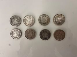 9x 5 Franken Silbermünzen Schweiz (1932-1951)ca.112.7g Feins