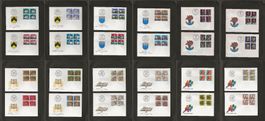 Schweiz Pro Patria FDC 6 Viererblock Serien
