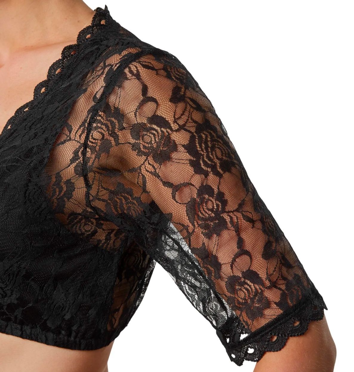 Costumi: neue Dirndlbluse schwarz Grösse L – Nuovo e nell'imballaggio originale da Necker venduto da liq24 4