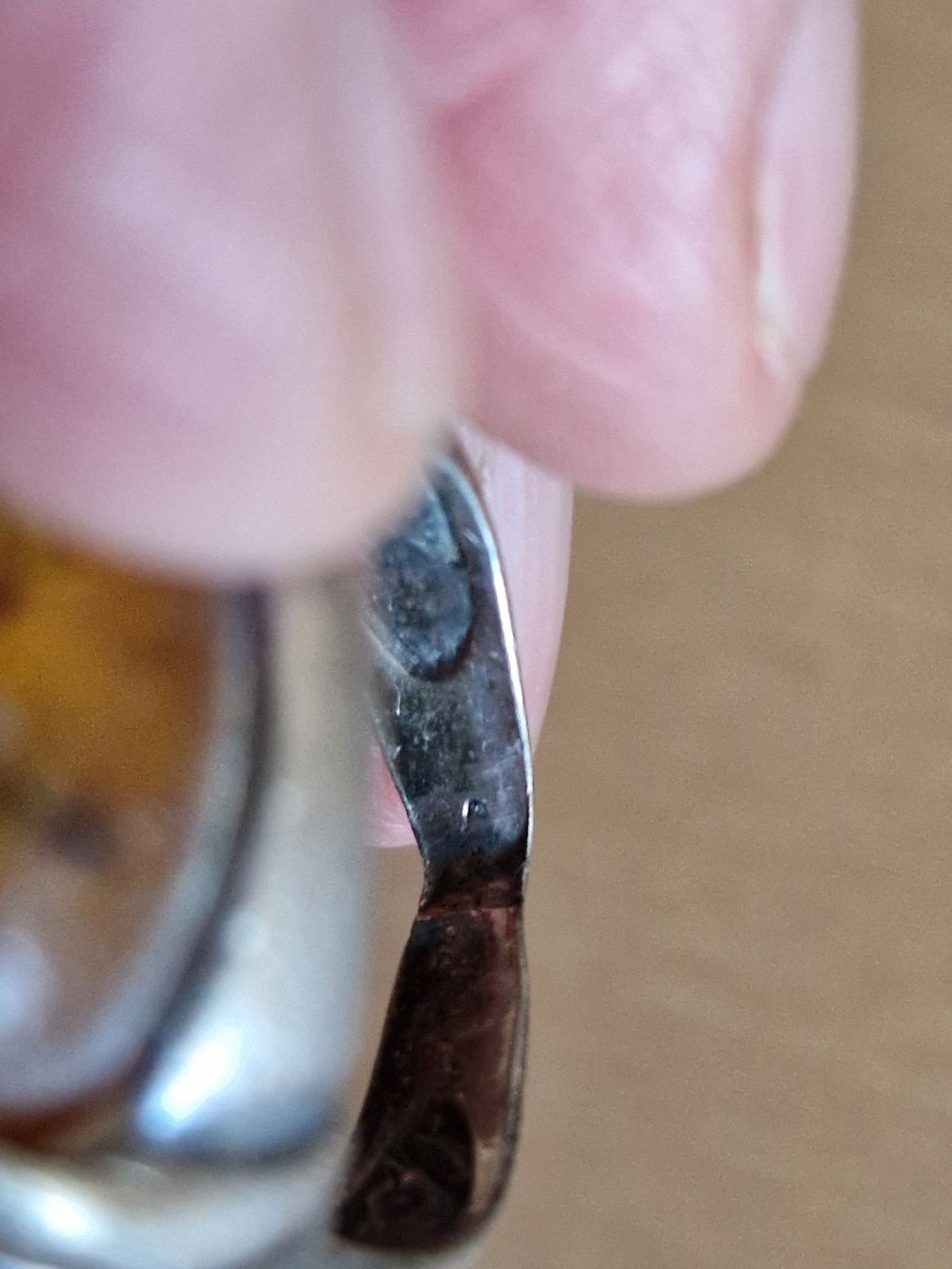 Anelli: Belle bague  argent et ambre – Usato da SAXON venduto da Mariposita1428 6