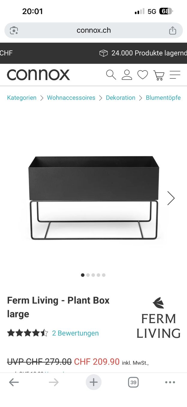 Altro in Decorazioni & Accessori: Ferm living plant box large – Usato da Schwyz venduto da sdesiree 5