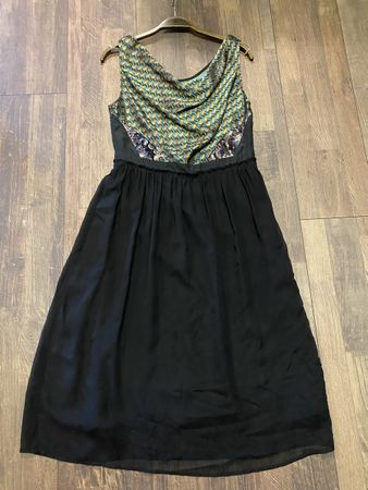 Cotélac Cocktailkleid/ Kleid schwarz grün S neu