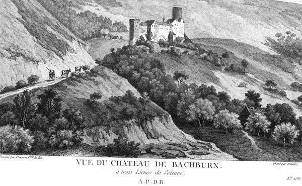Stiche: Bechburg Originalkupferstich 1780 – Gebraucht aus Rafz von Helvet32