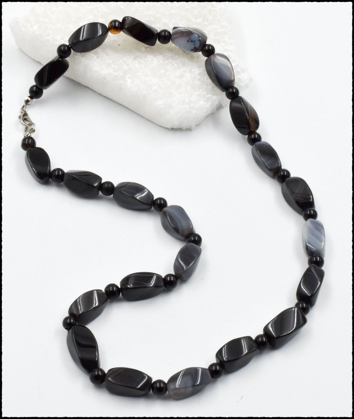 Catenine: Schwarze Achat Kette ca. 52cm – Nuovo e nell'imballaggio originale da Oberglatt ZH venduto da Goldfee1 4