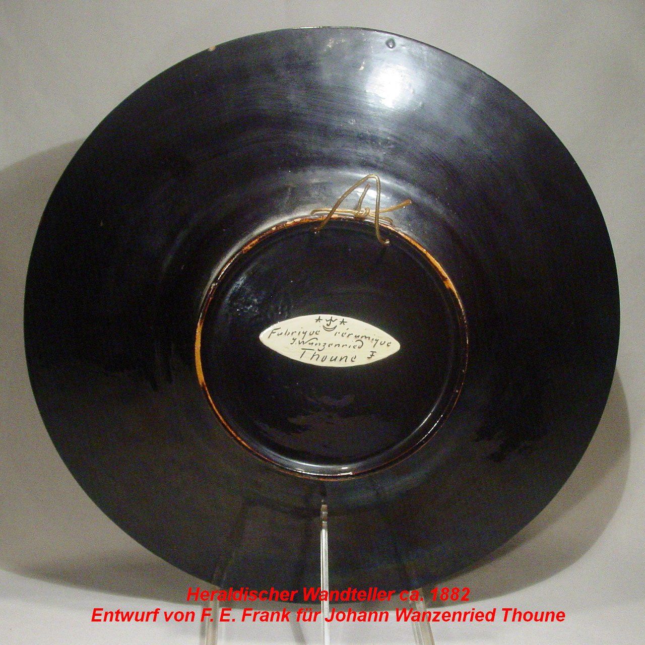 Assiettes: Thoune Heraldischer Wandteller ca.1882 – D'occasion à Bern par Grindelwaldaus 1
