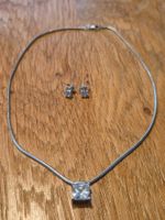 Schmuckset Halskette Ohrstecker Silber 925 mit Zirkonia