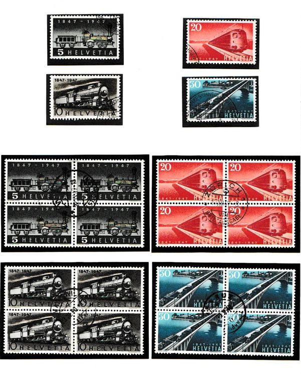 Prophila Collection Briefmarken-Kleinbogen – Sao Tome E Principe 1997, Schweizerische Eisenbahn, Gestempelt