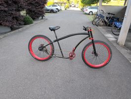 Fatbike custom schwarz/rot Reifenbreite 4.0 Zoll
